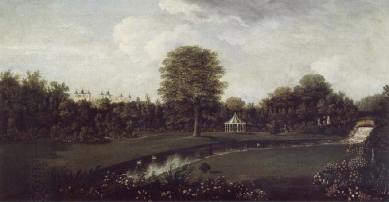 William Tomkins The Elysian Fields at Audley End,Essex,from the Tea House Bridge China oil painting art